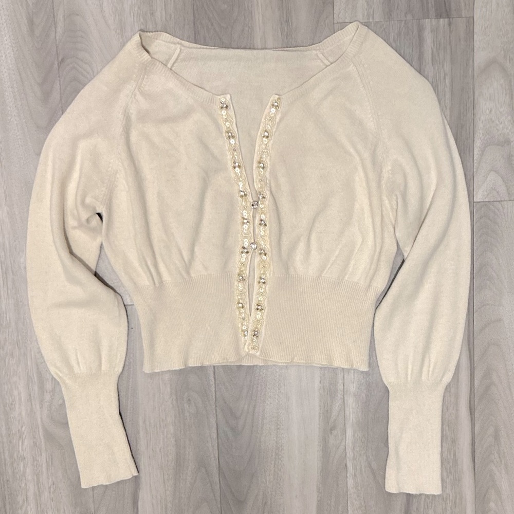 Cream button up Long Sleeve